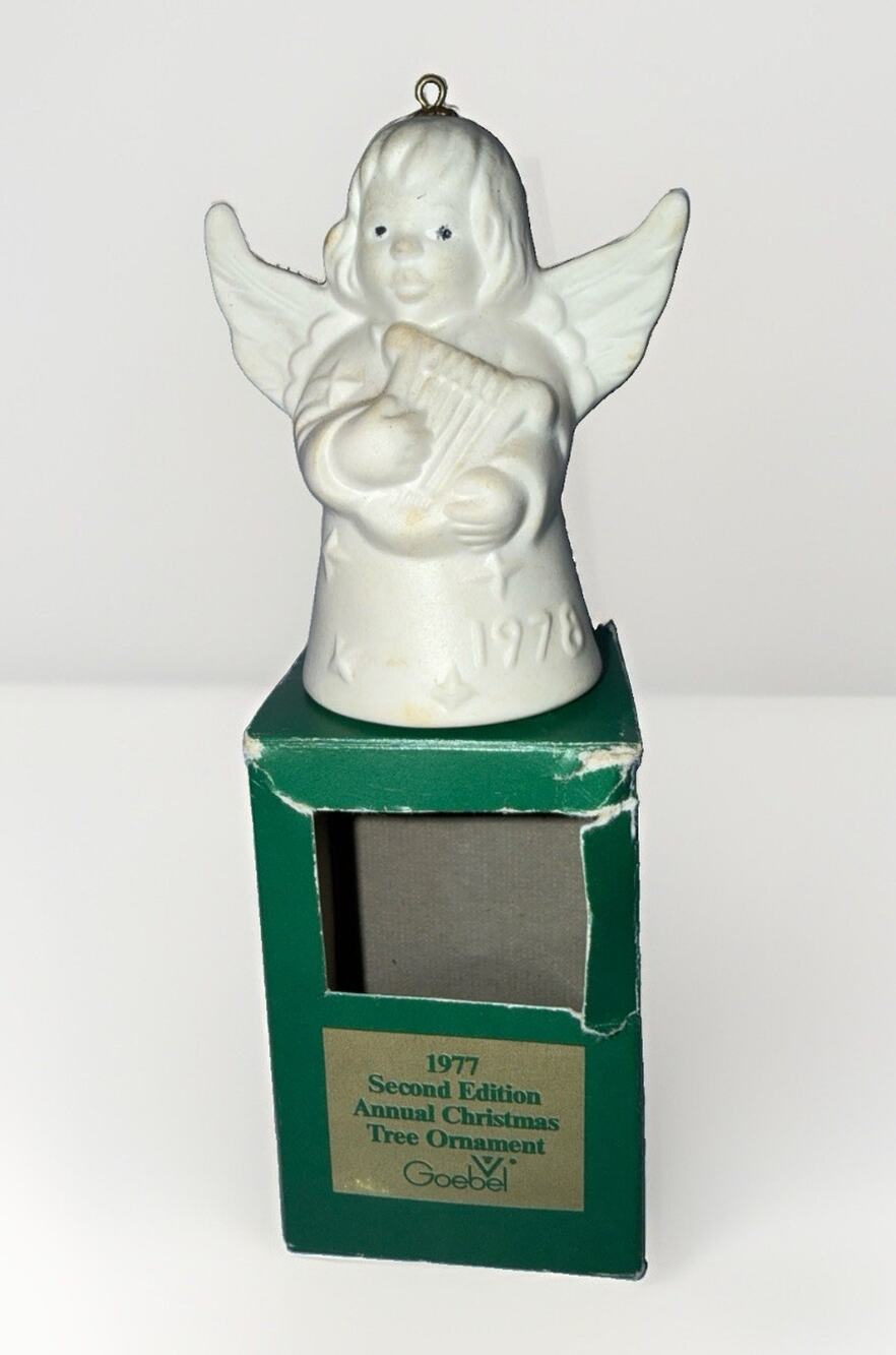 Goebel Angel Bell Annual Christmas Tree Ornament 1978 3rd Edition With Box 3”